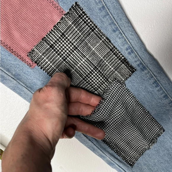 POL (Anthropologie) Patchwork Light Wash Ankle Jeans Size Small - Picture 11 of 14